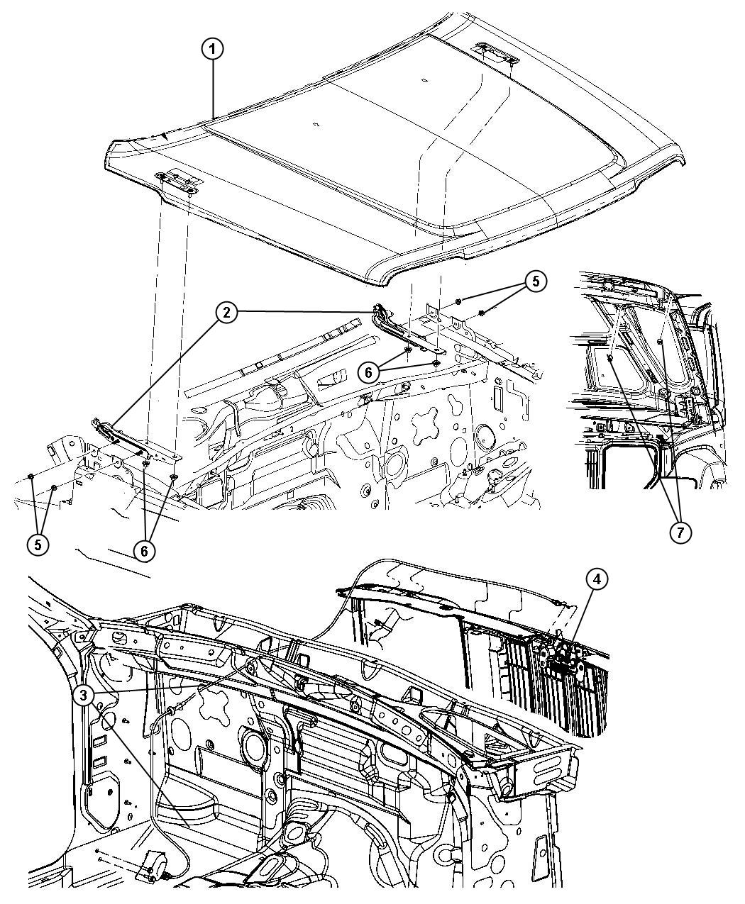 Diagram Hood and Related Parts. for your 2003 Chrysler 300  M 