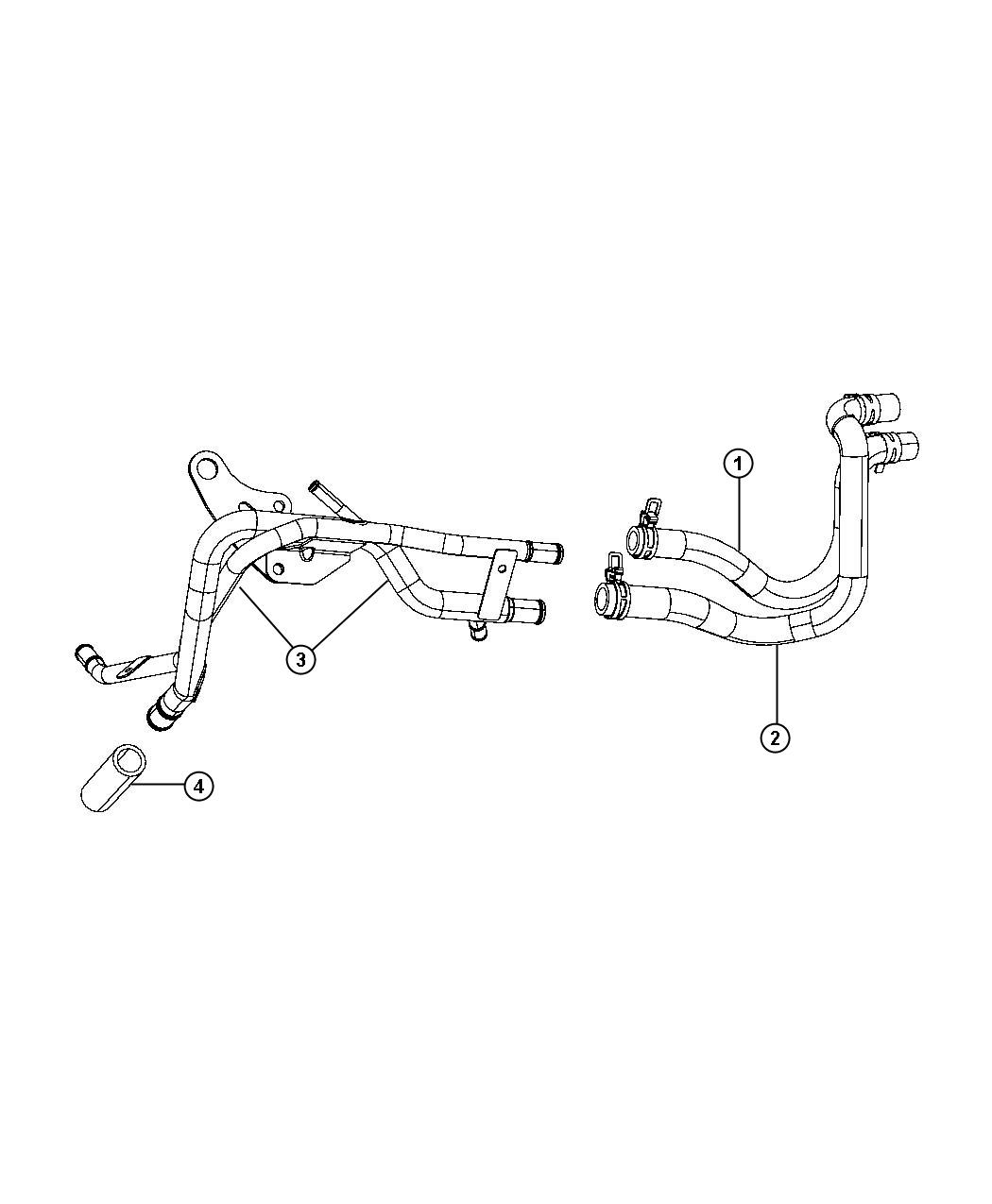 Diagram Heater Plumbing 2.4L Turbo [2.4L I4 DOHC 16V TURBO ENGINE]. for your 2008 Chrysler PT Cruiser   