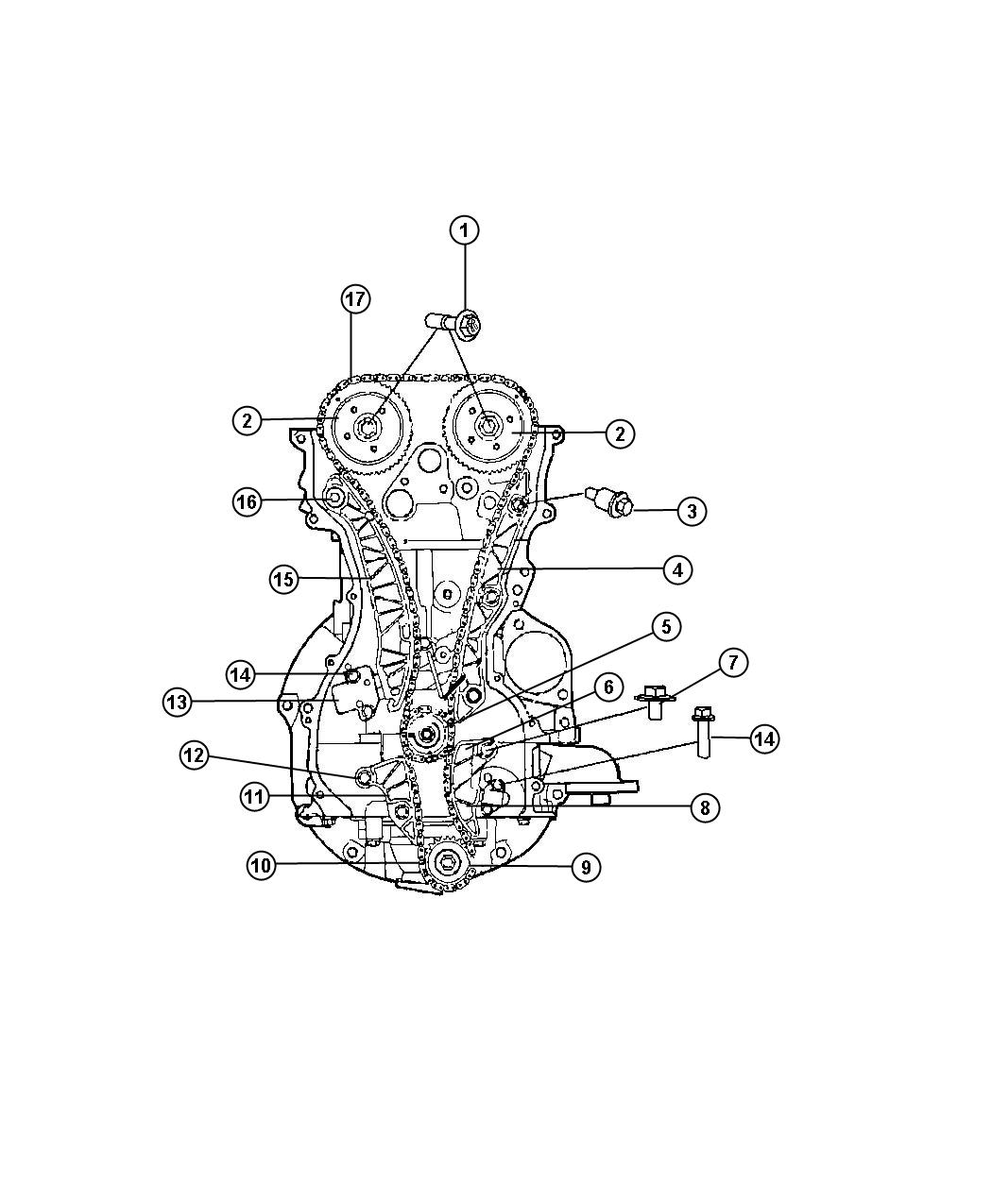 Diagram Timing System 2.0L [2.0L 4 Cyl DOHC 16V Dual VVT Engine]. for your Jeep Compass  