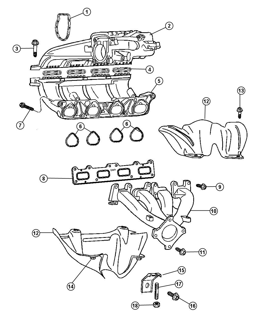 Diagram Intake Manifold. for your Chrysler PT Cruiser  