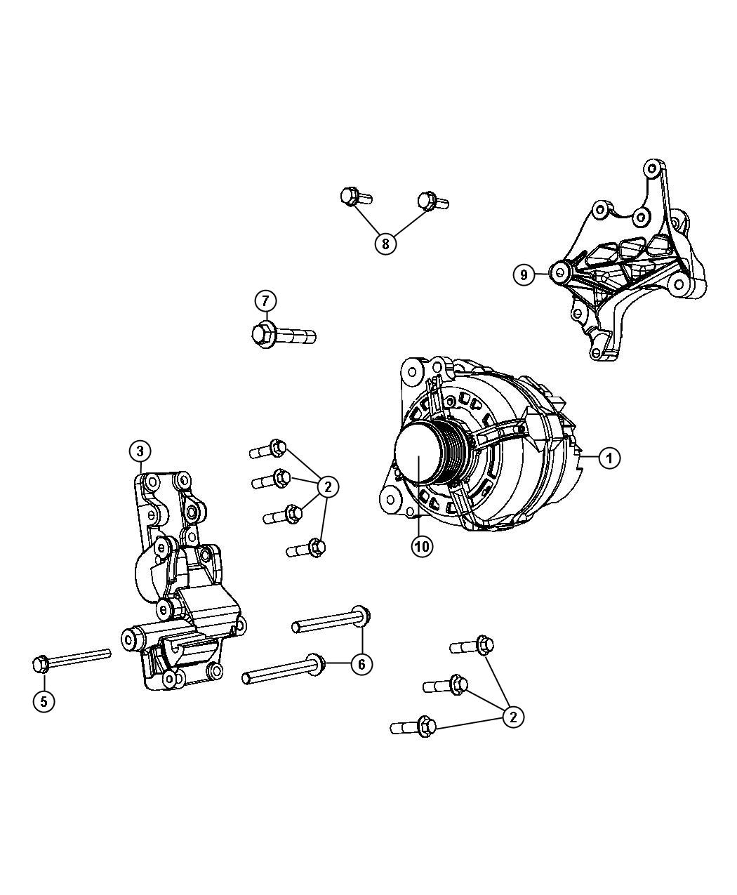 Diagram Generator/Alternator and Related Parts. for your 2004 Chrysler 300  M 