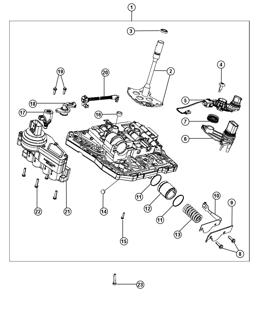 Valve Body And Related Parts. Diagram