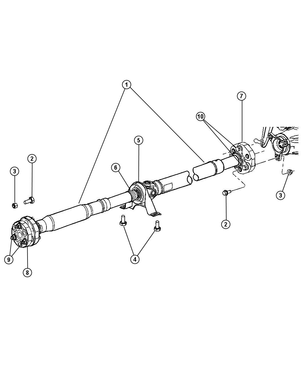 Diagram Shaft, Drive, Rear. for your Dodge Charger  