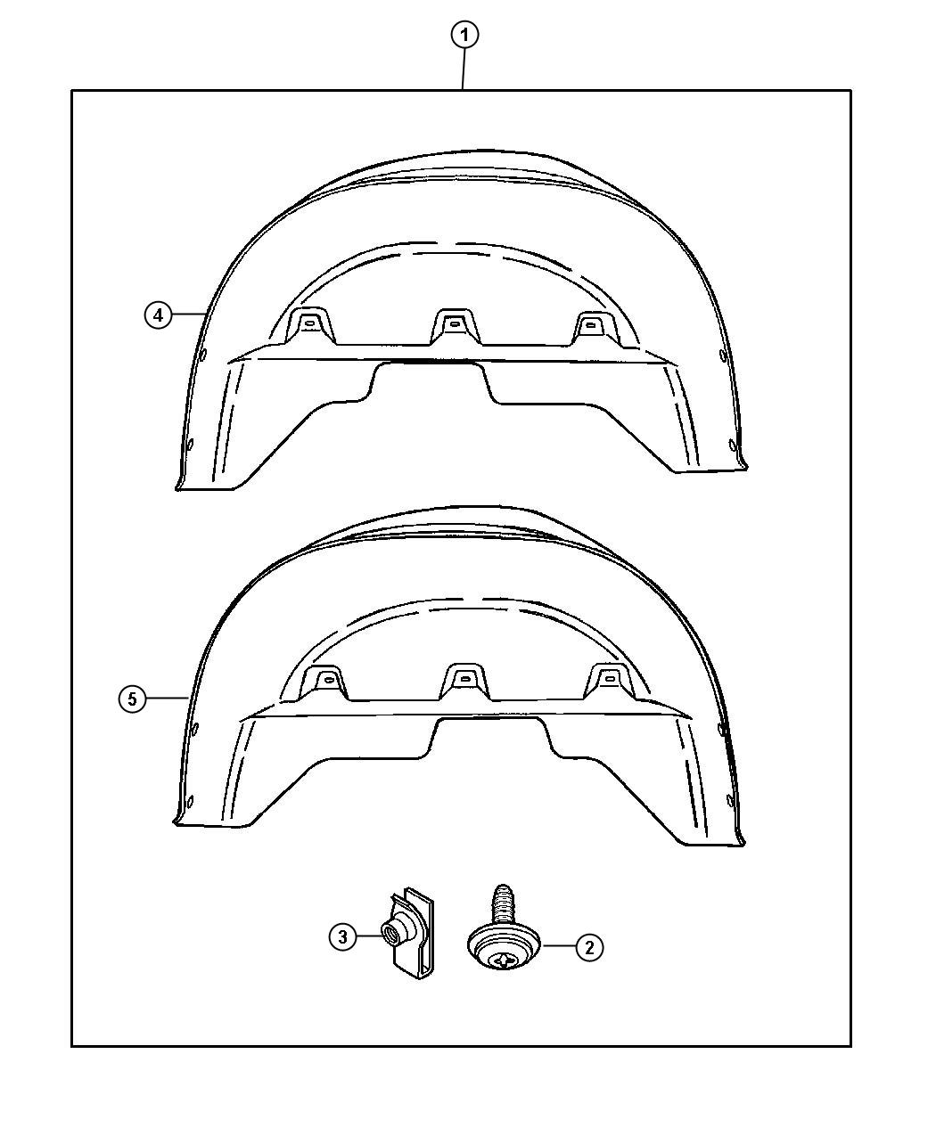 Diagram Liner Kit - Wheelhouse. for your Dodge Ram 2500  