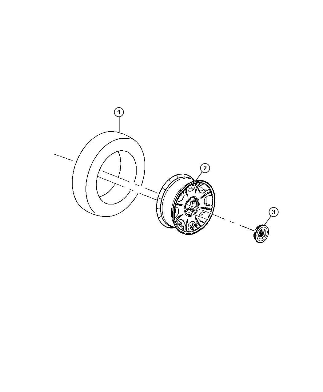 Diagram Wheel Kit. for your Dodge NITRO  
