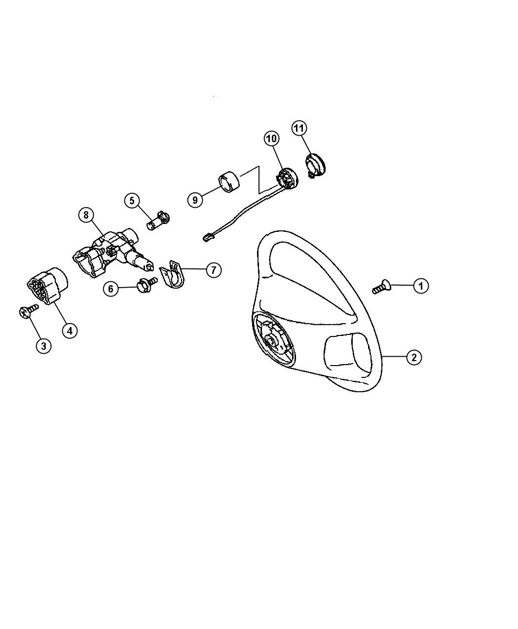 Diagram Steering Wheel Assembly. for your Chrysler Crossfire  