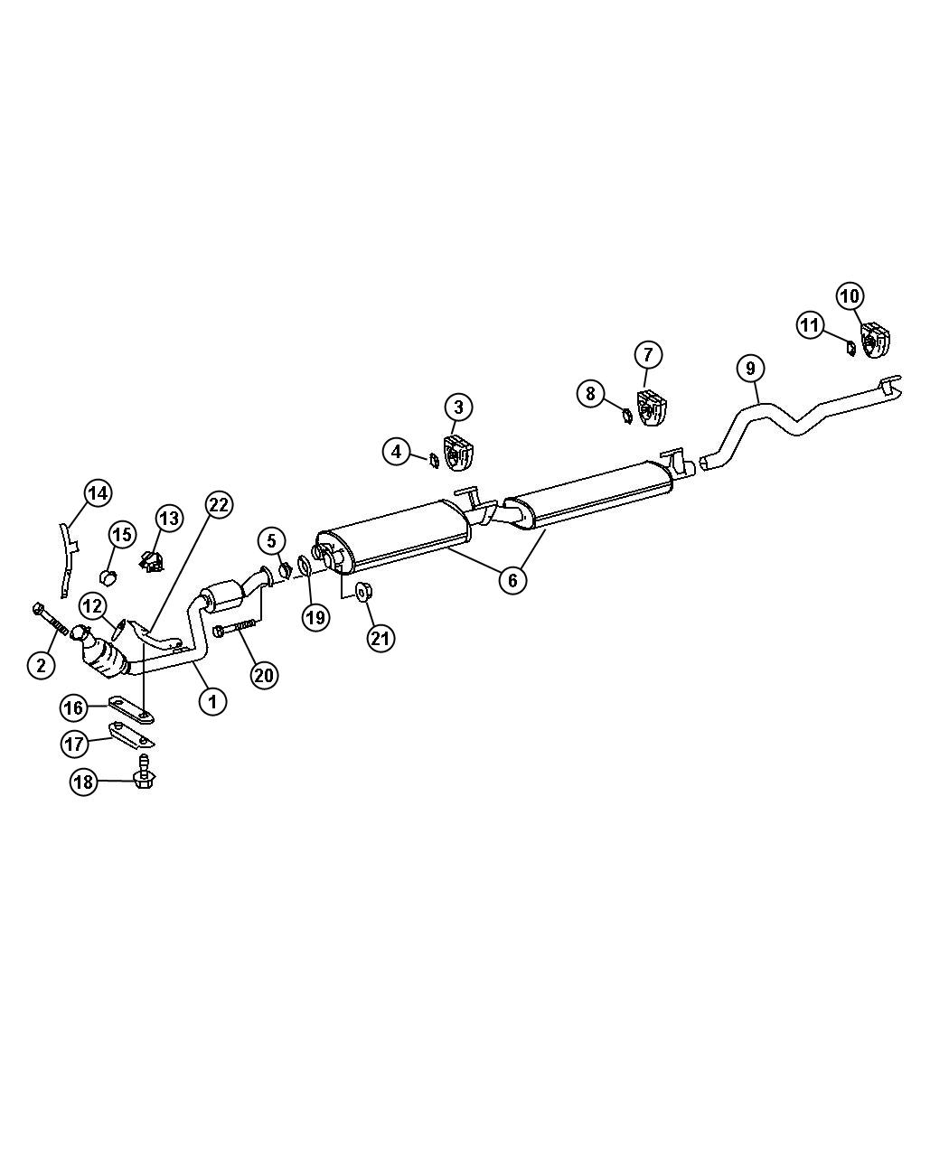 Diagram Exhaust System / Van / Wagon. for your 2004 Dodge SPRINTER 2500 SHC WAGON 140"  