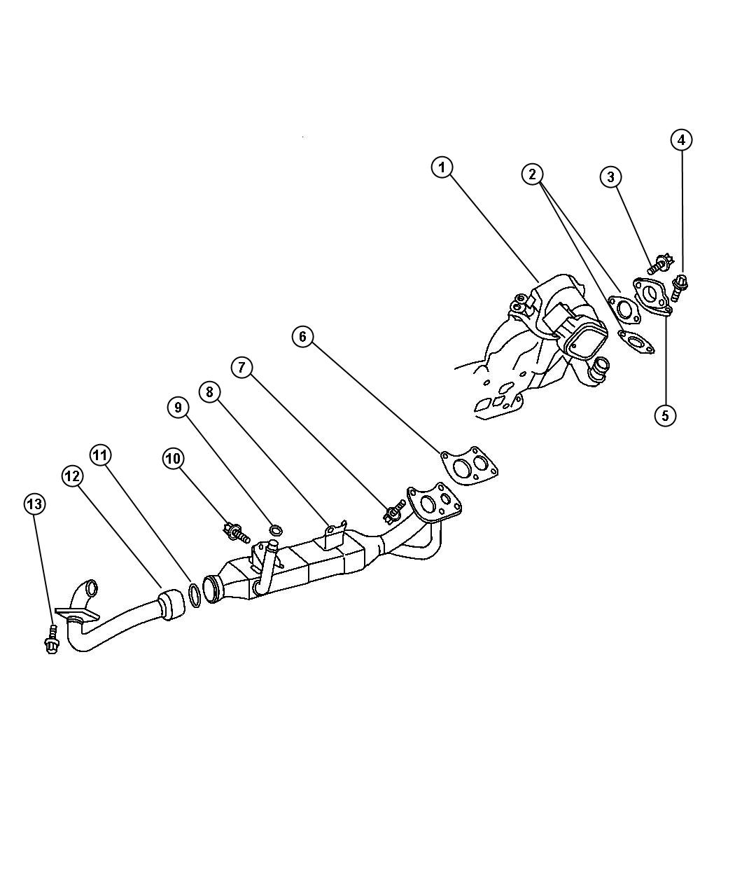 Diagram EGR Valve and Related. for your 2010 Chrysler PT Cruiser   