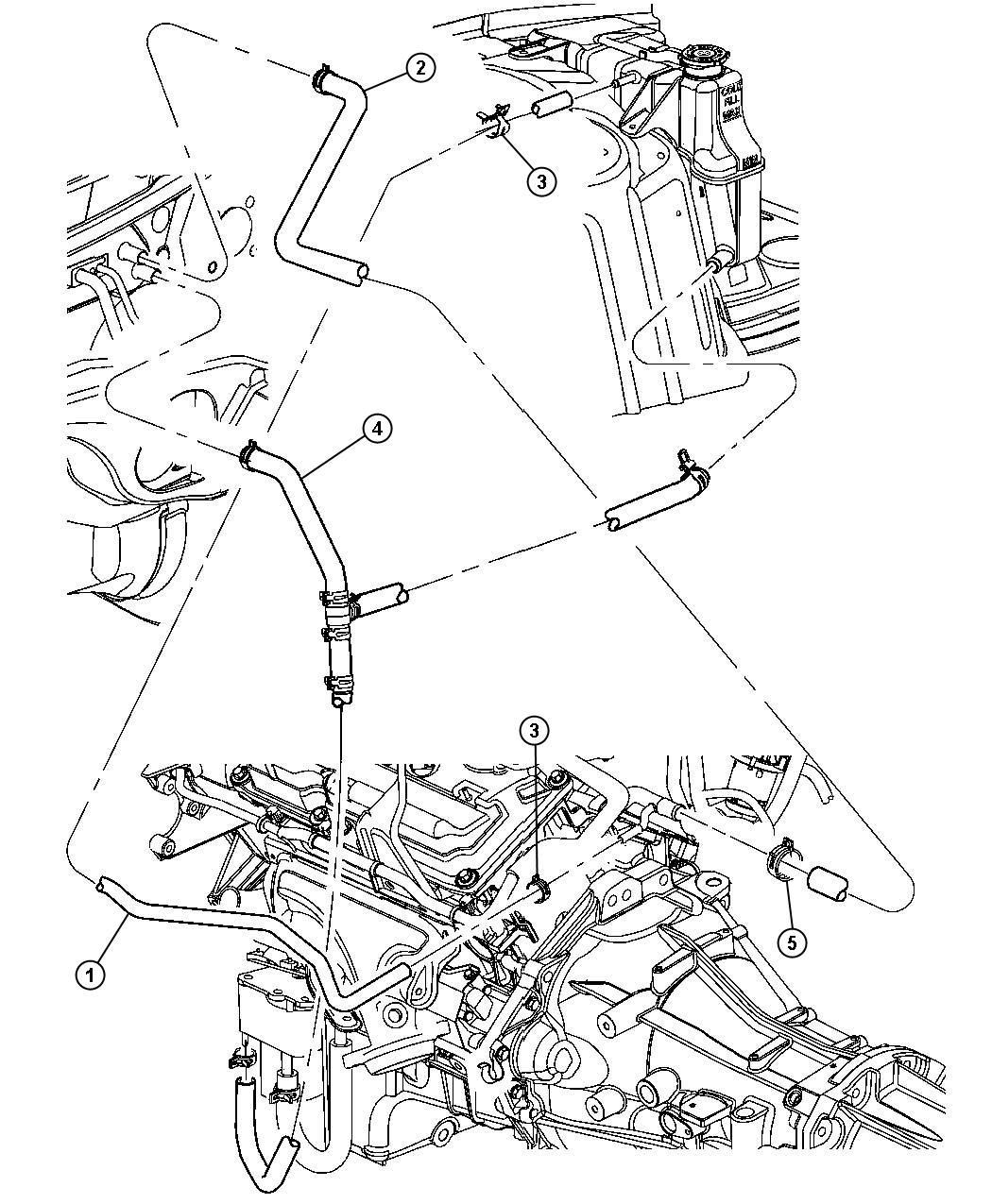 Diagram Heater Plumbing 3.5L [3.5L V6 HIGH OUTPUT 24V MPI ENGINE]. for your 2013 Dodge Grand Caravan   