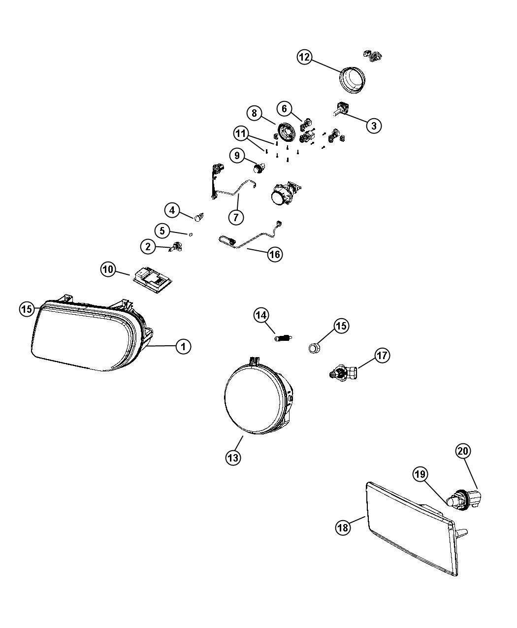 Diagram Lamps Front. for your Chrysler