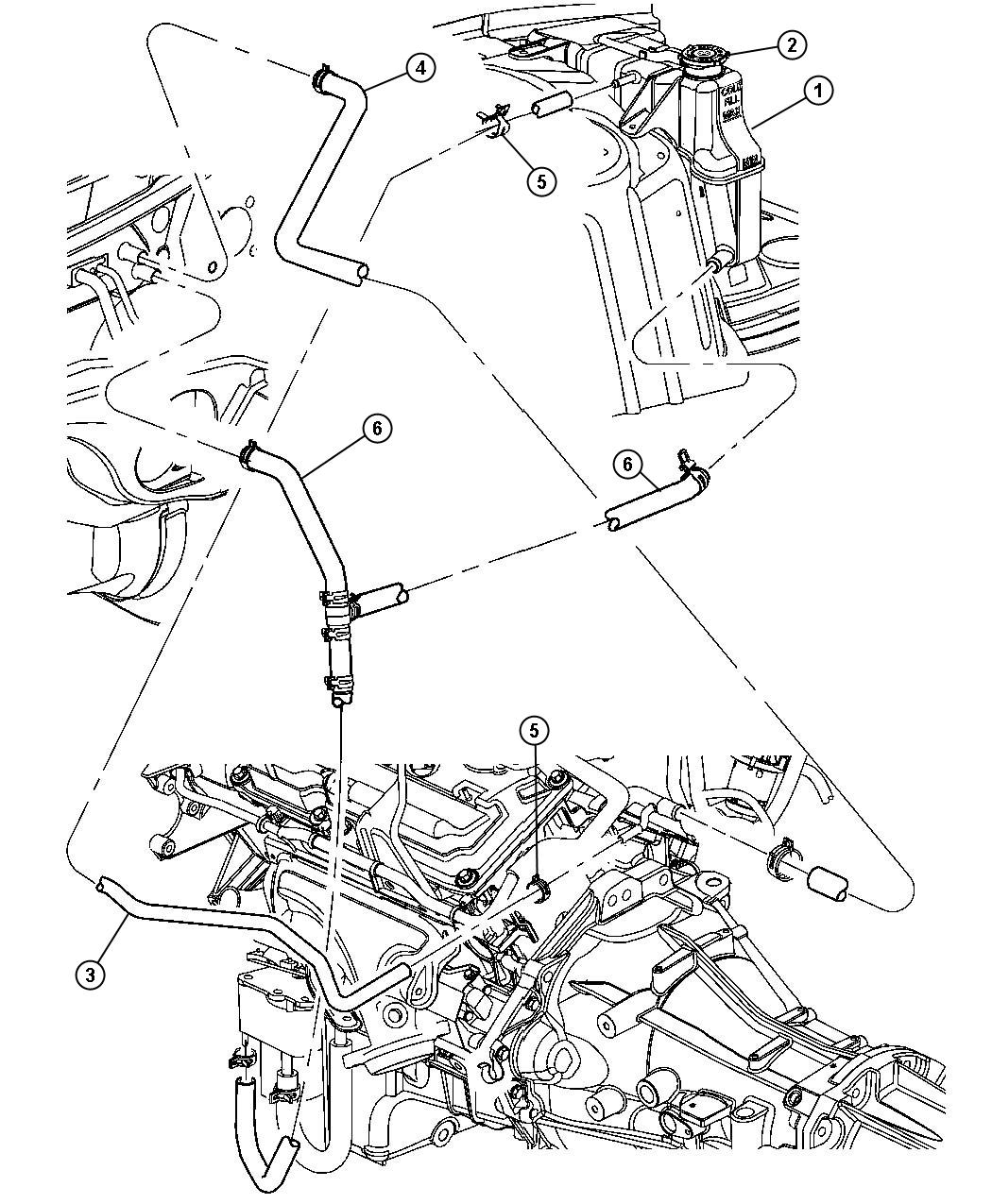 Diagram Coolant Recovery Bottle 3.5L [3.5L V6 HIGH OUTPUT 24V MPI ENGINE]. for your 2013 Dodge Grand Caravan   