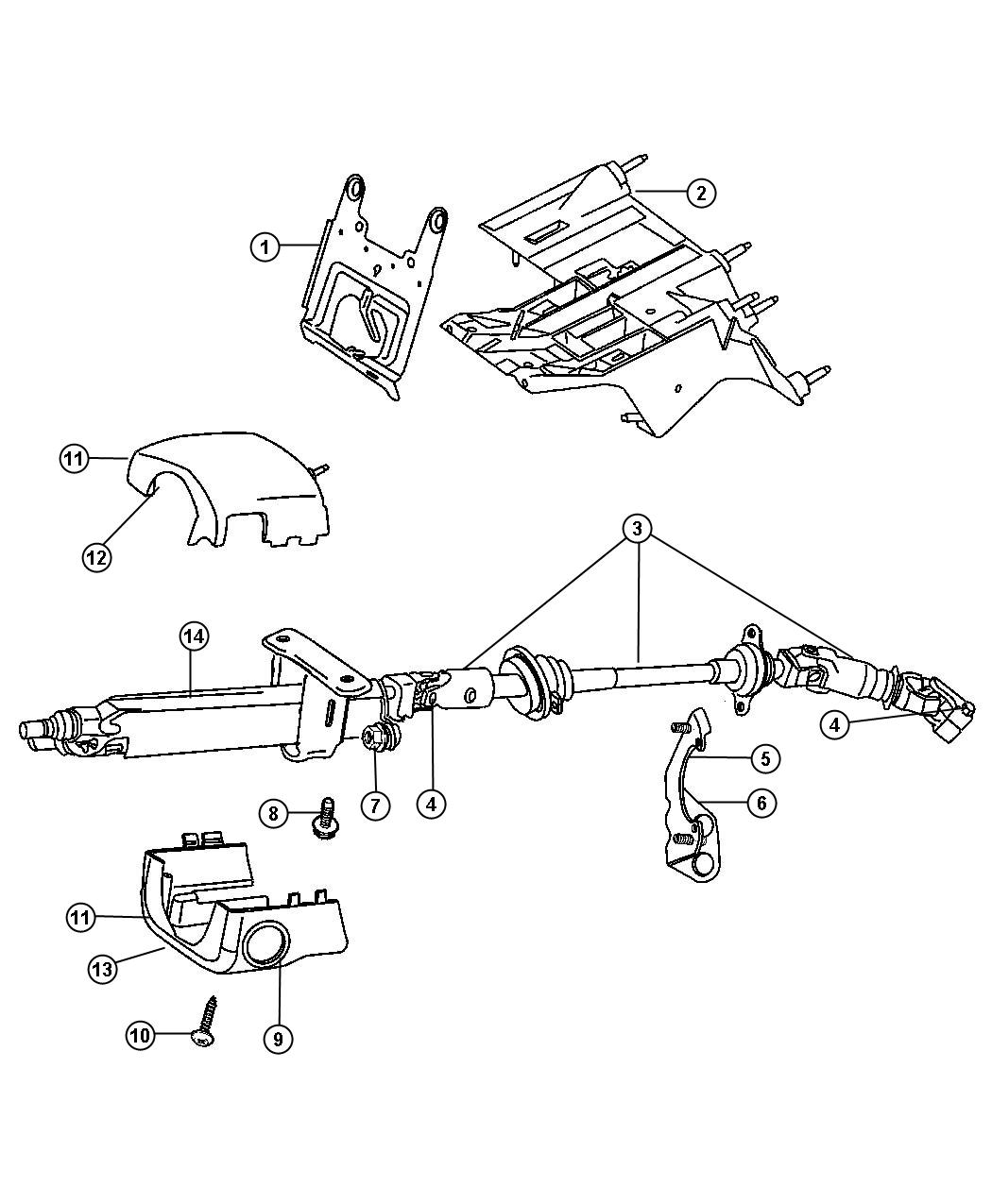 Diagram Steering Column. for your Jeep