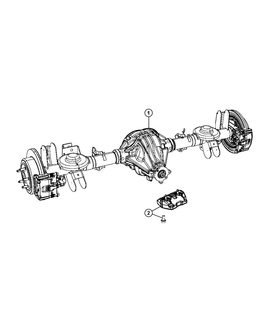 Diagram Axle Assembly,Rear. for your Jeep Liberty  