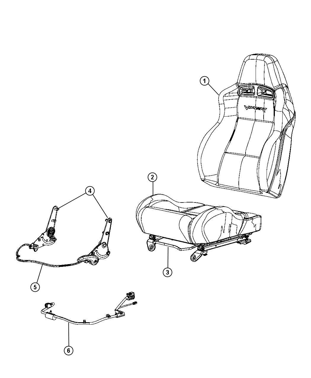 Front Seat - Bucket -Trim Code [CL]. Diagram