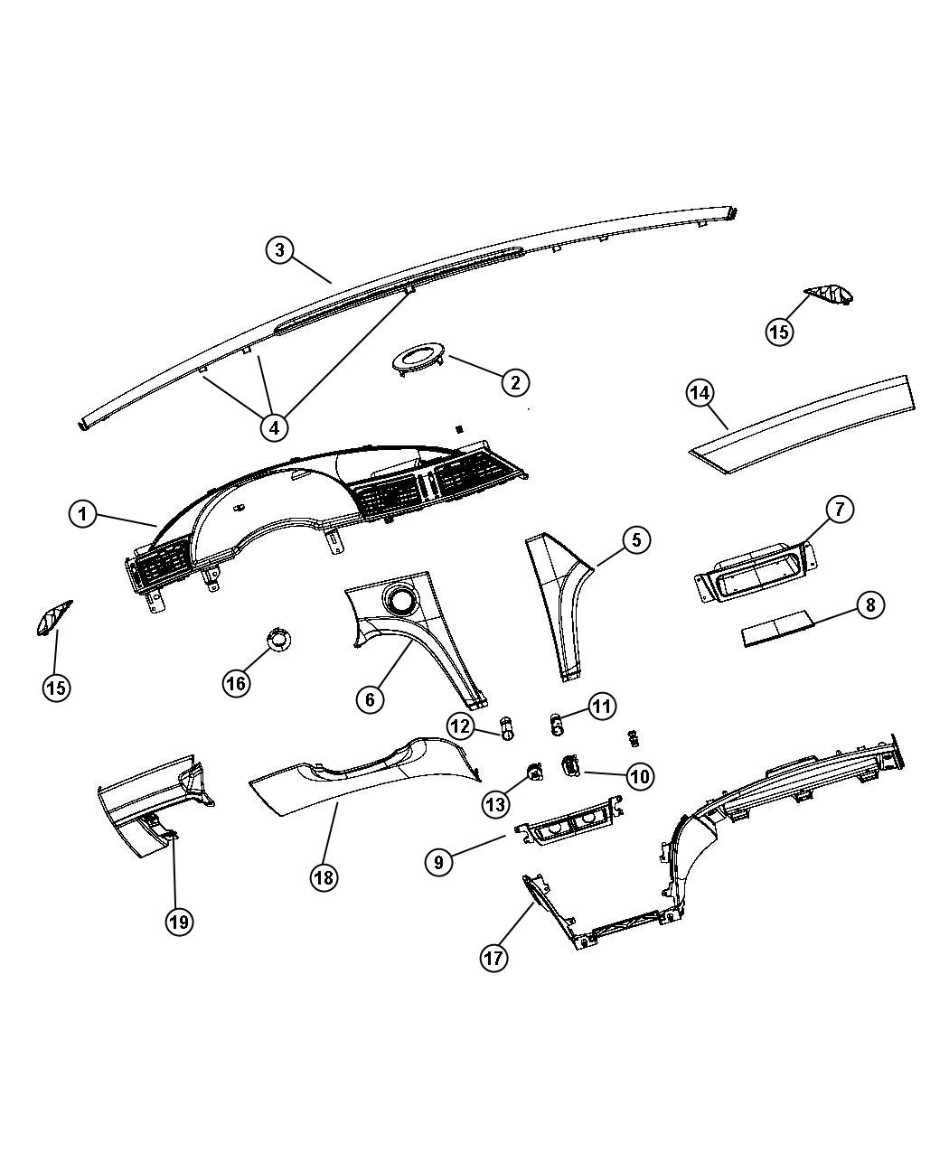 Instrument Panel Trim. Diagram