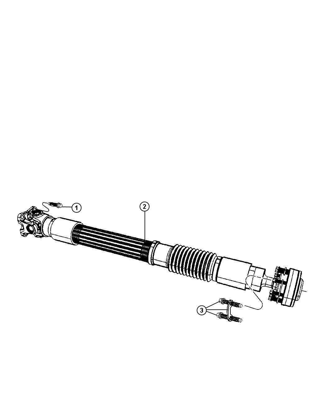 Full size assembly image of Shaft,Drive, Front. (1/1)