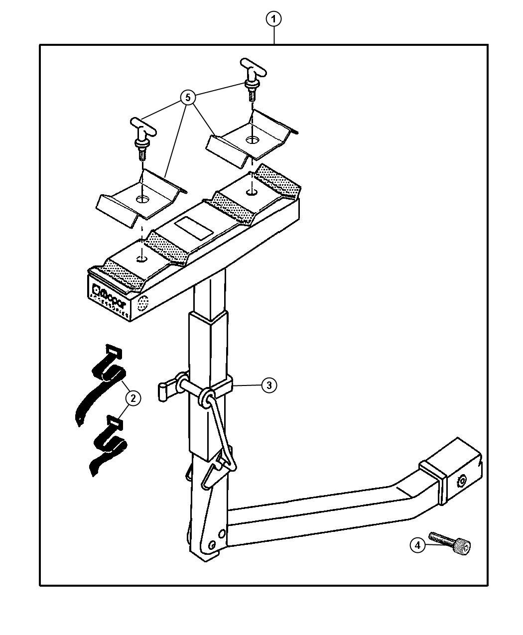 Diagram Carrier Kit - Bike Hitch Mount. for your Dodge Magnum  