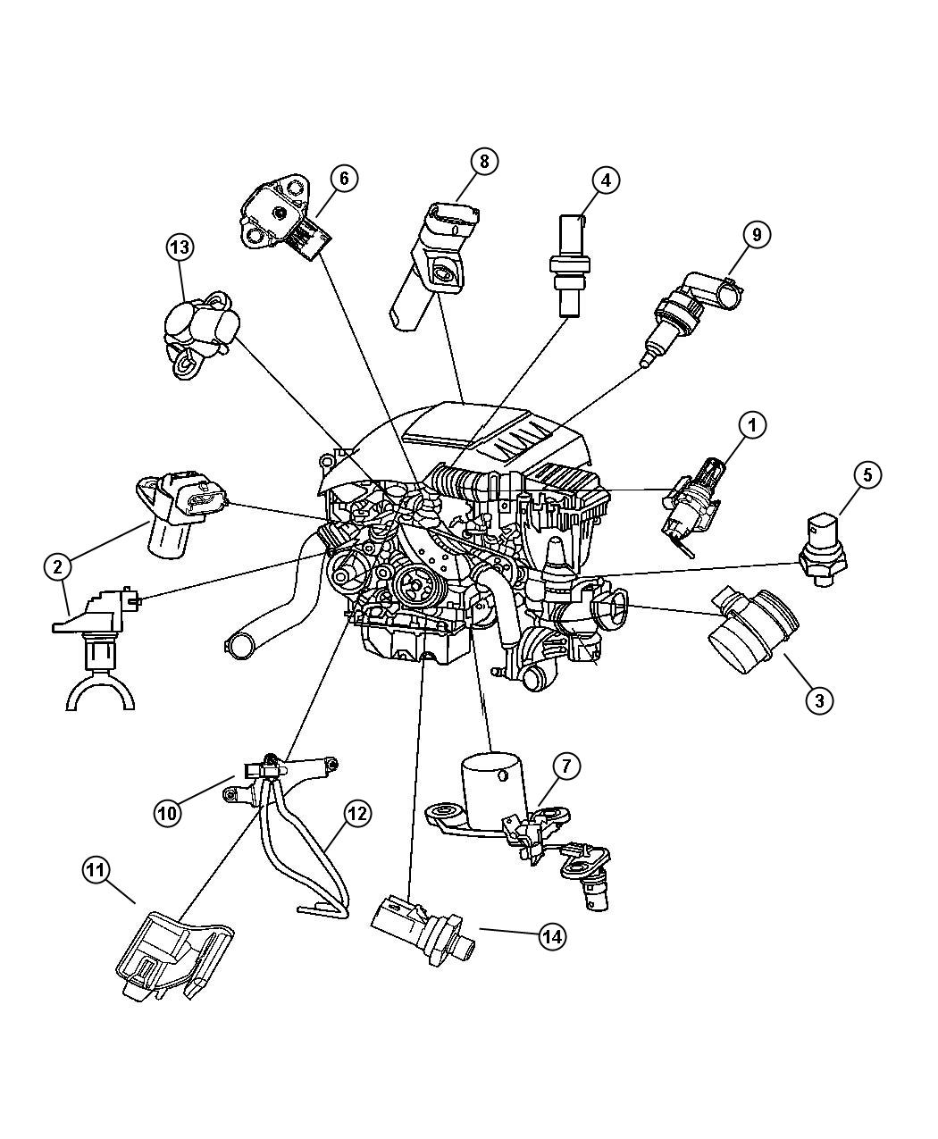 Sensors, Engine. Diagram