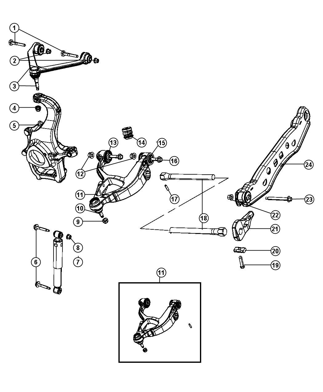 Diagram Suspension,Front. for your Chrysler 200  