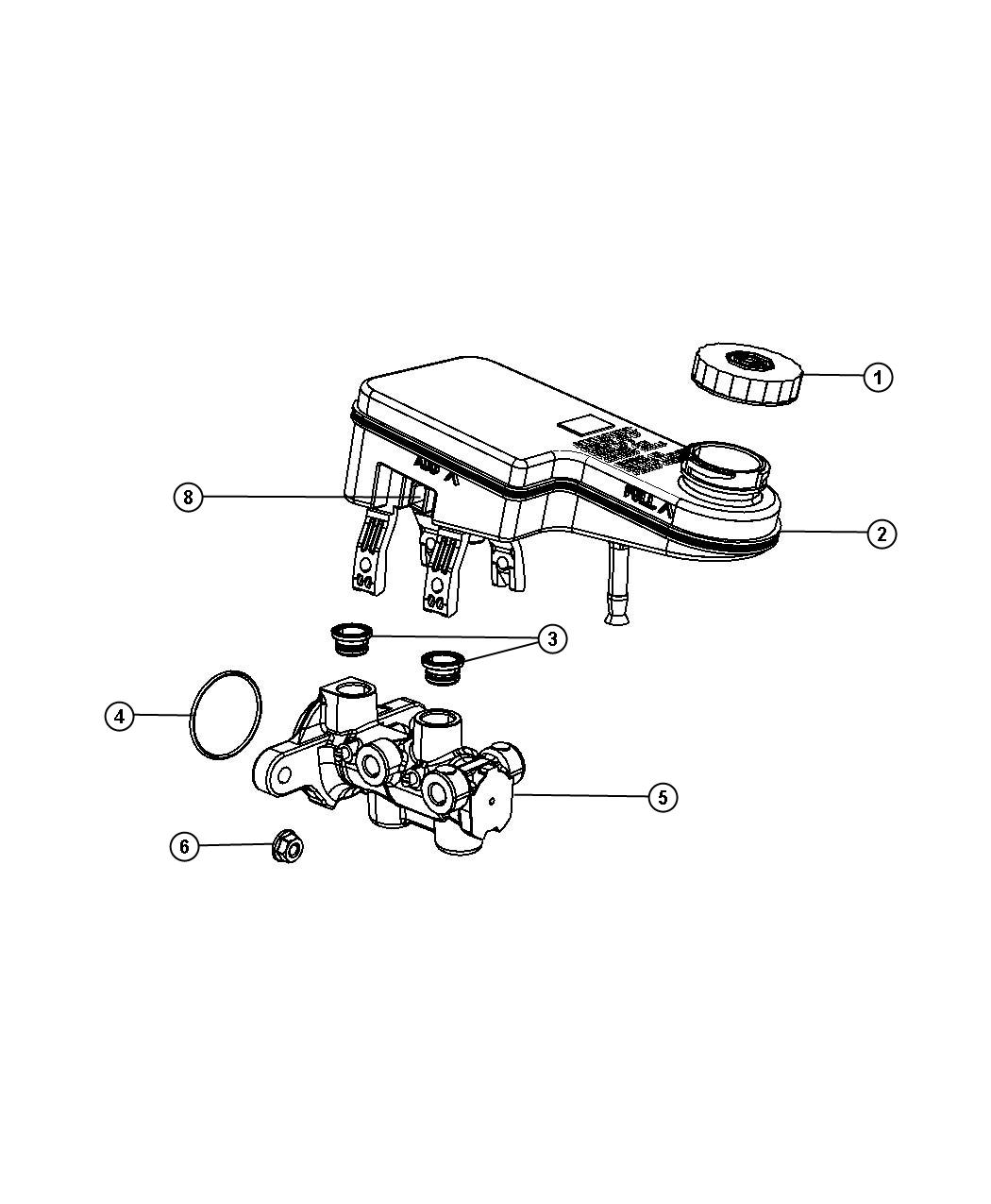 Diagram Master Cylinder, Brake. for your 2010 Chrysler 300   
