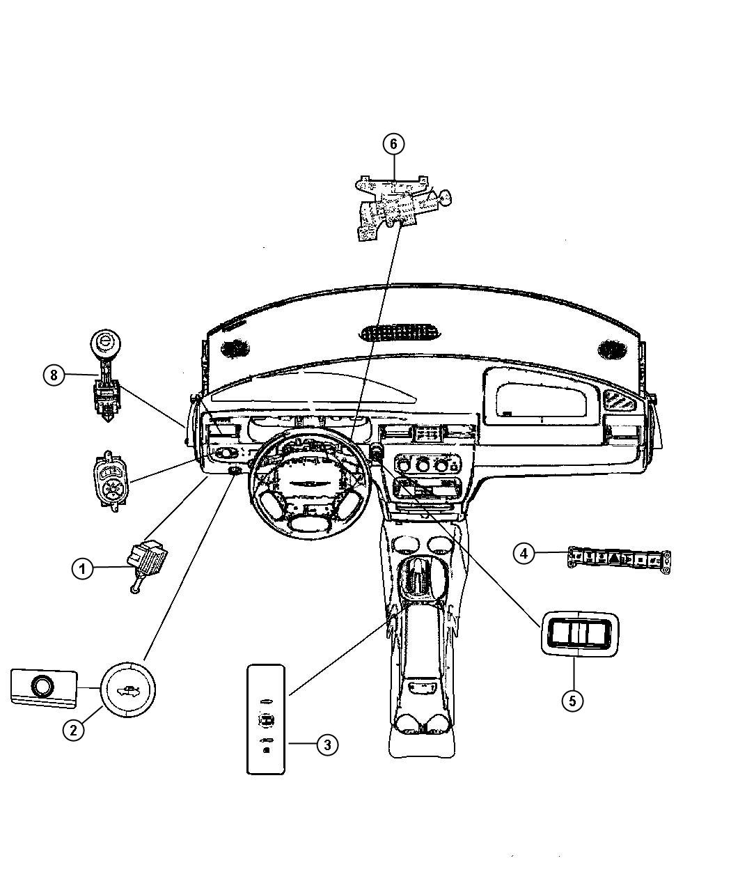 Diagram Switches Instrument Panel. for your 1997 Dodge Avenger   