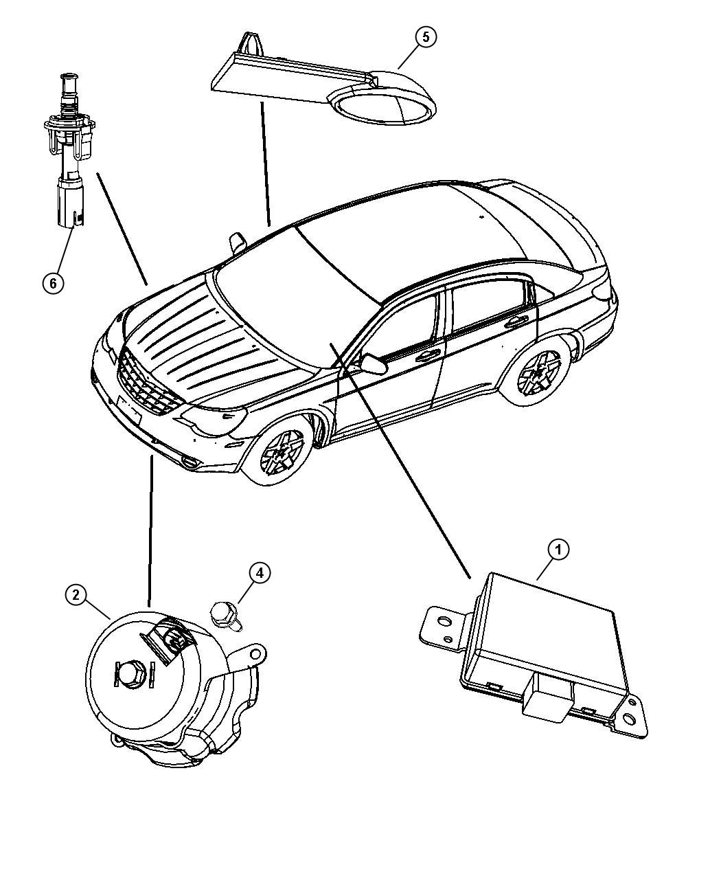 Diagram Siren Alarm System. for your Dodge Avenger  