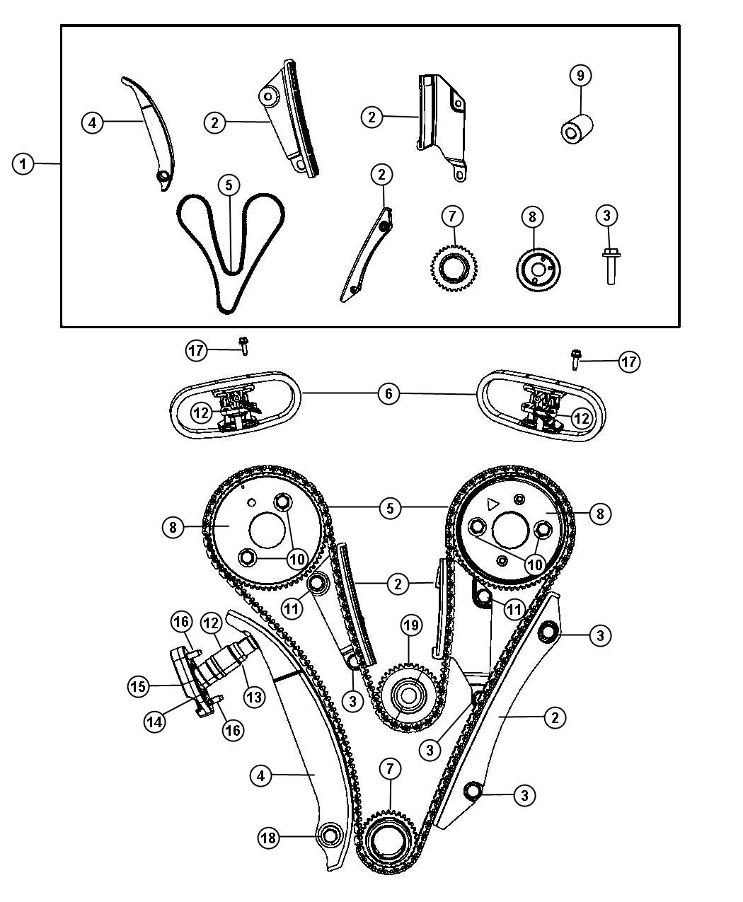 Diagram Timing System 2.7L [2.7L V6 DOHC 24 Valve MPI Engine]. for your 2002 Chrysler 300  M 