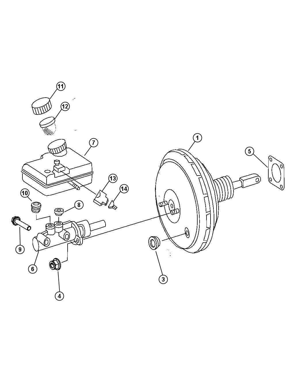 Diagram Master Cylinder,FWD/RWD/AWD. for your 2004 Chrysler 300  M 