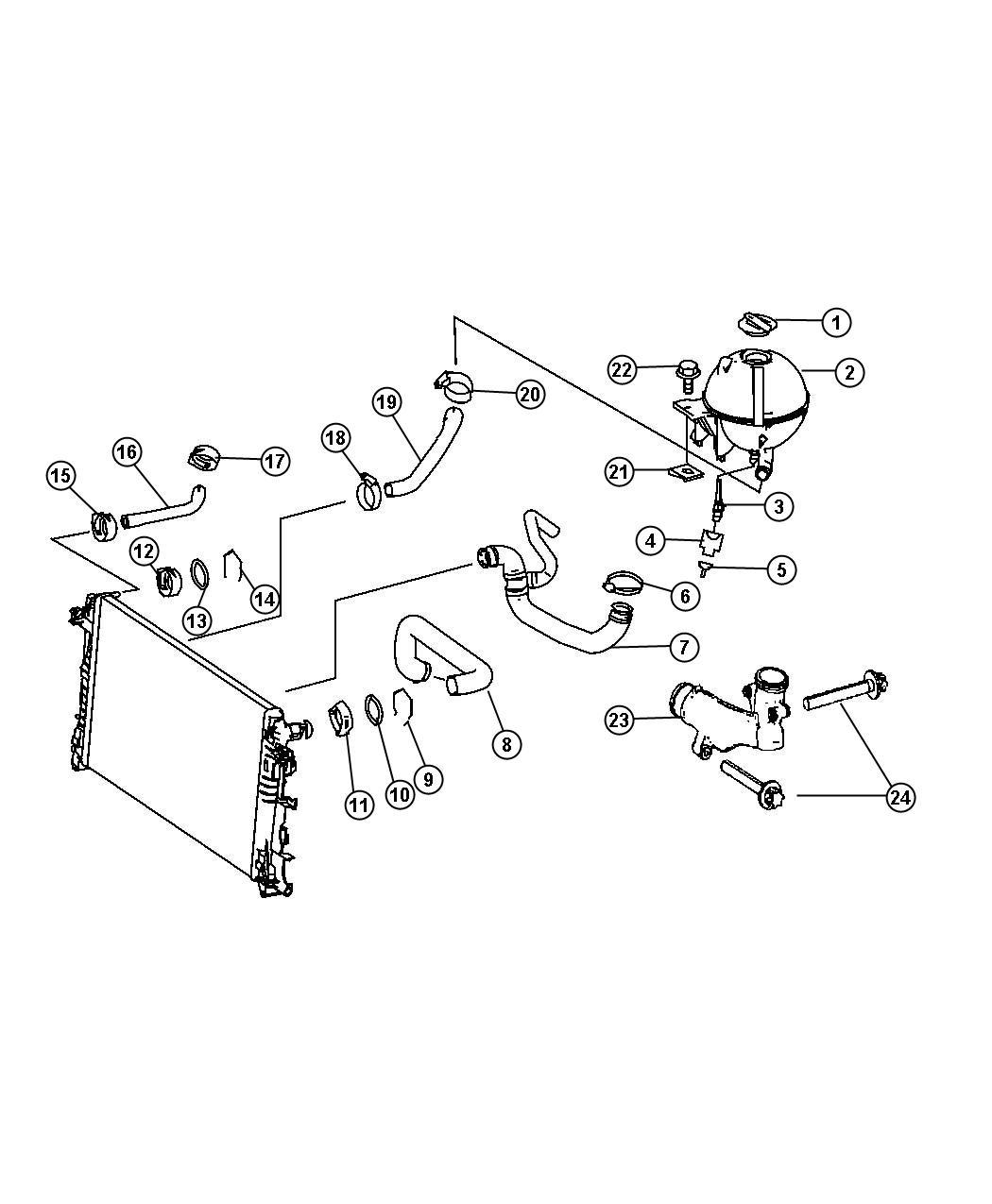 Coolant Recovery Bottle. Diagram