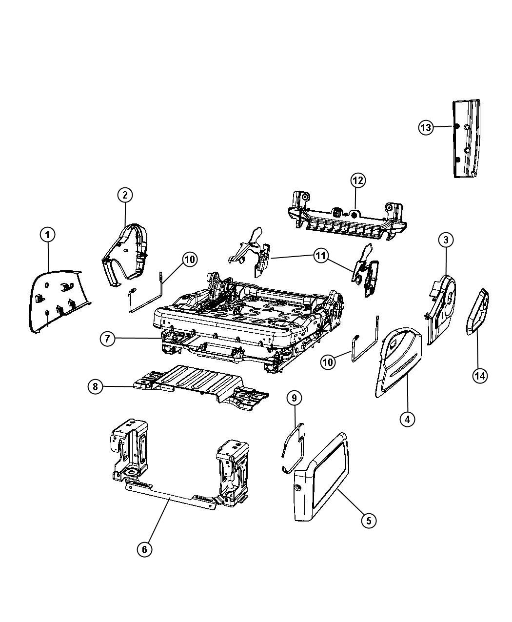 Diagram Adjusters , Recliners and Shields - Driver Seat - Power. for your Chrysler PT Cruiser  