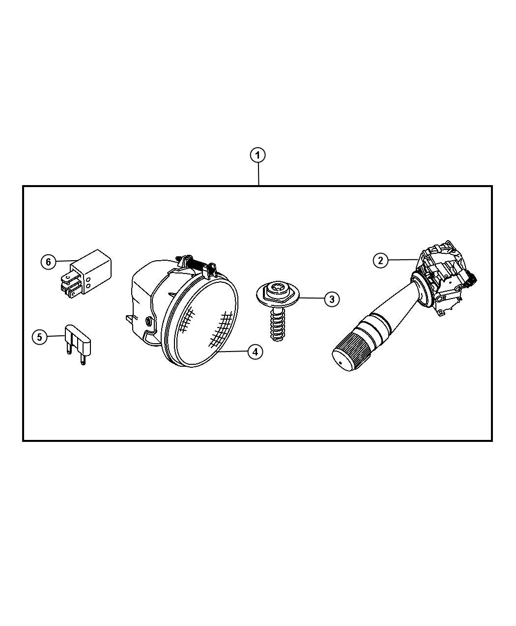 Diagram Light Kit - Fog. for your 2011 Dodge NITRO   