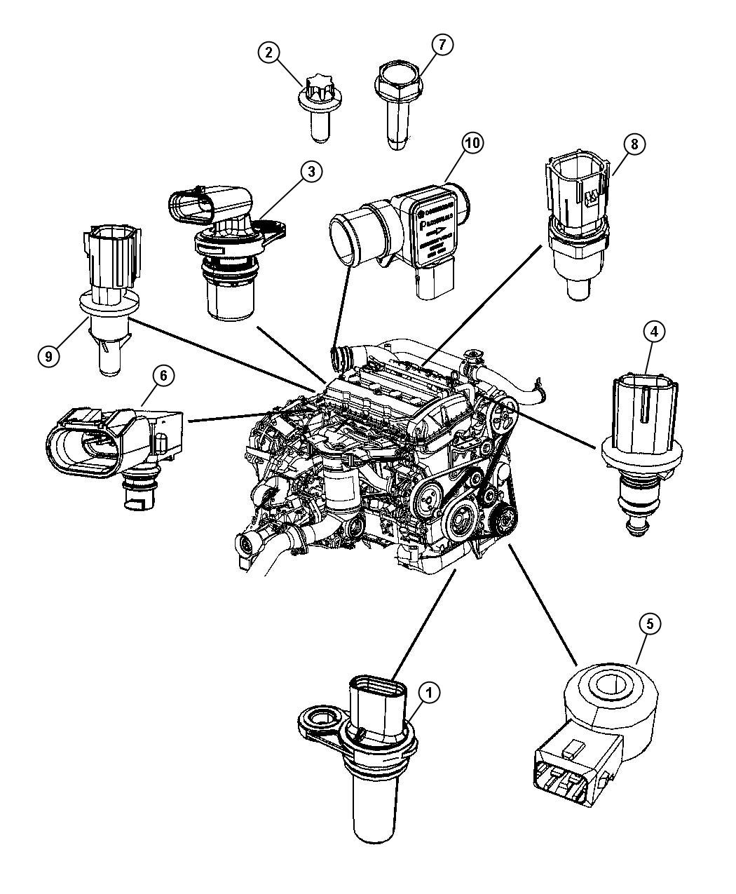 Diagram Sensors Engine. for your 2002 Dodge Ram 1500   