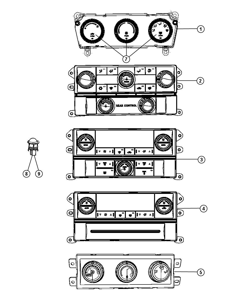 Diagram A/C and Heater Controls. for your Chrysler 300  M