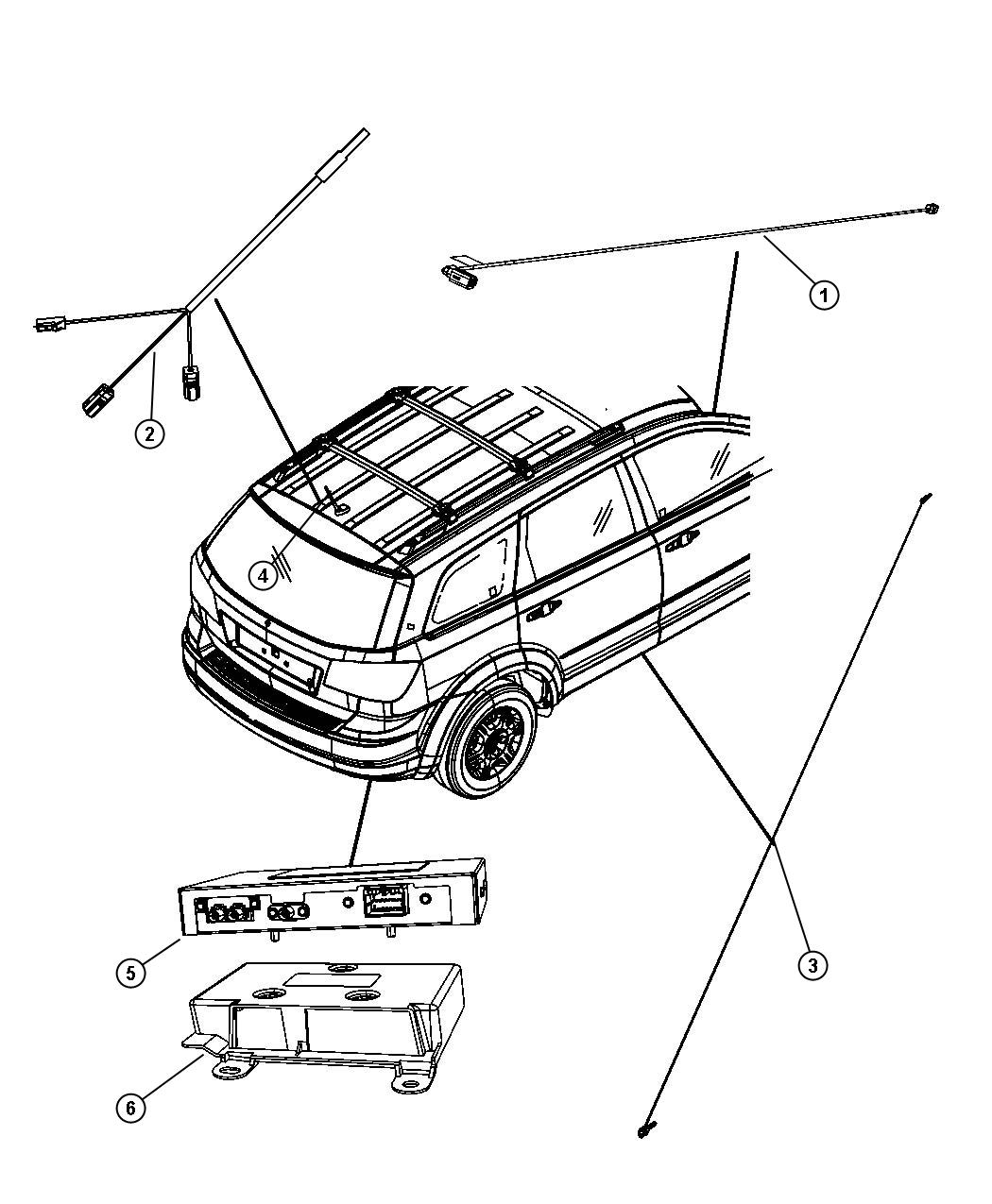 Diagram Satellite Radio System. for your Dodge Journey  