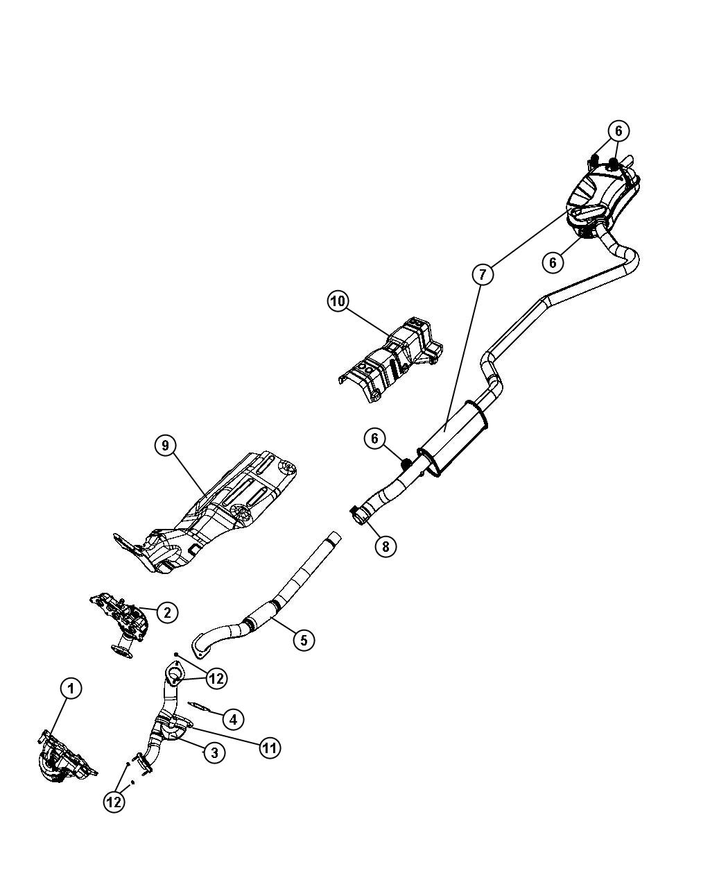 Diagram Exhaust System. for your 2018 Dodge Grand Caravan SE  