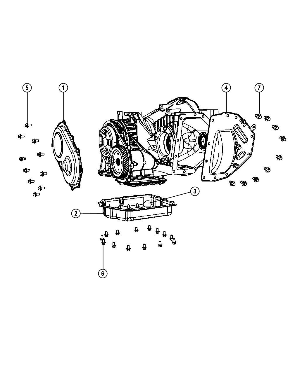 Diagram Oil Pan, Cover And Related Parts. for your 2015 Dodge Journey  R/T RALLYE 