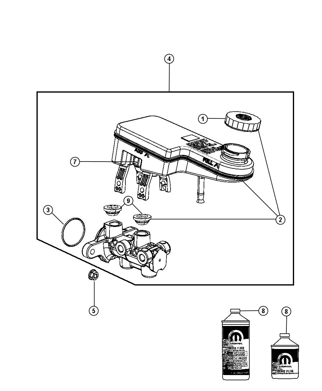 Diagram Master Cylinder. for your Chrysler 300  M