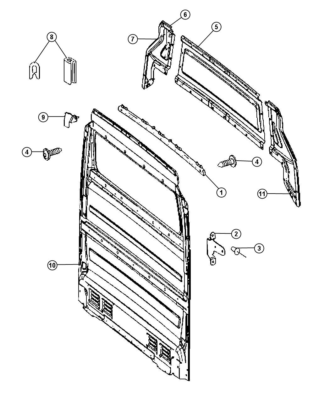 Diagram Cargo Organizer Partition Wall/Load Protection. for your 2006 Dodge Ram 1500   