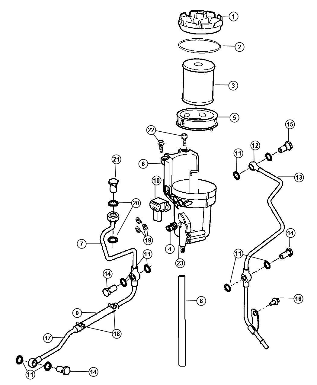 Diagram Fuel Filter. for your Dodge Ram 3500  