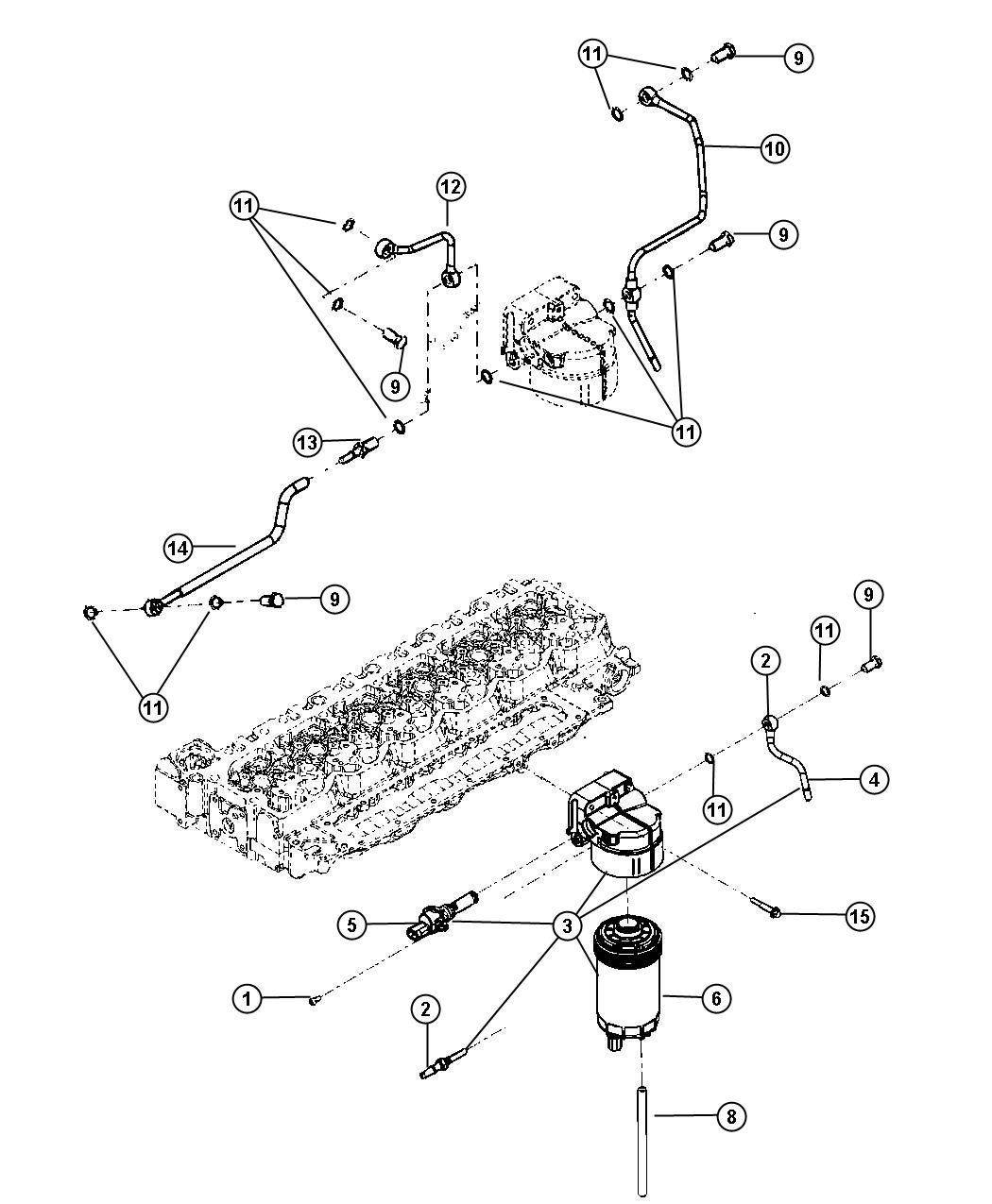 Diagram Fuel Filter. for your 2003 Chrysler 300  M 