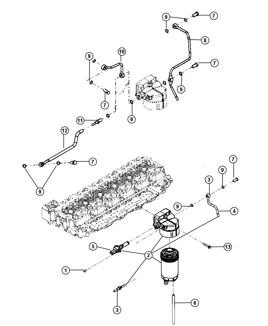 Diagram Fuel Filter. for your 2003 Chrysler 300  M 