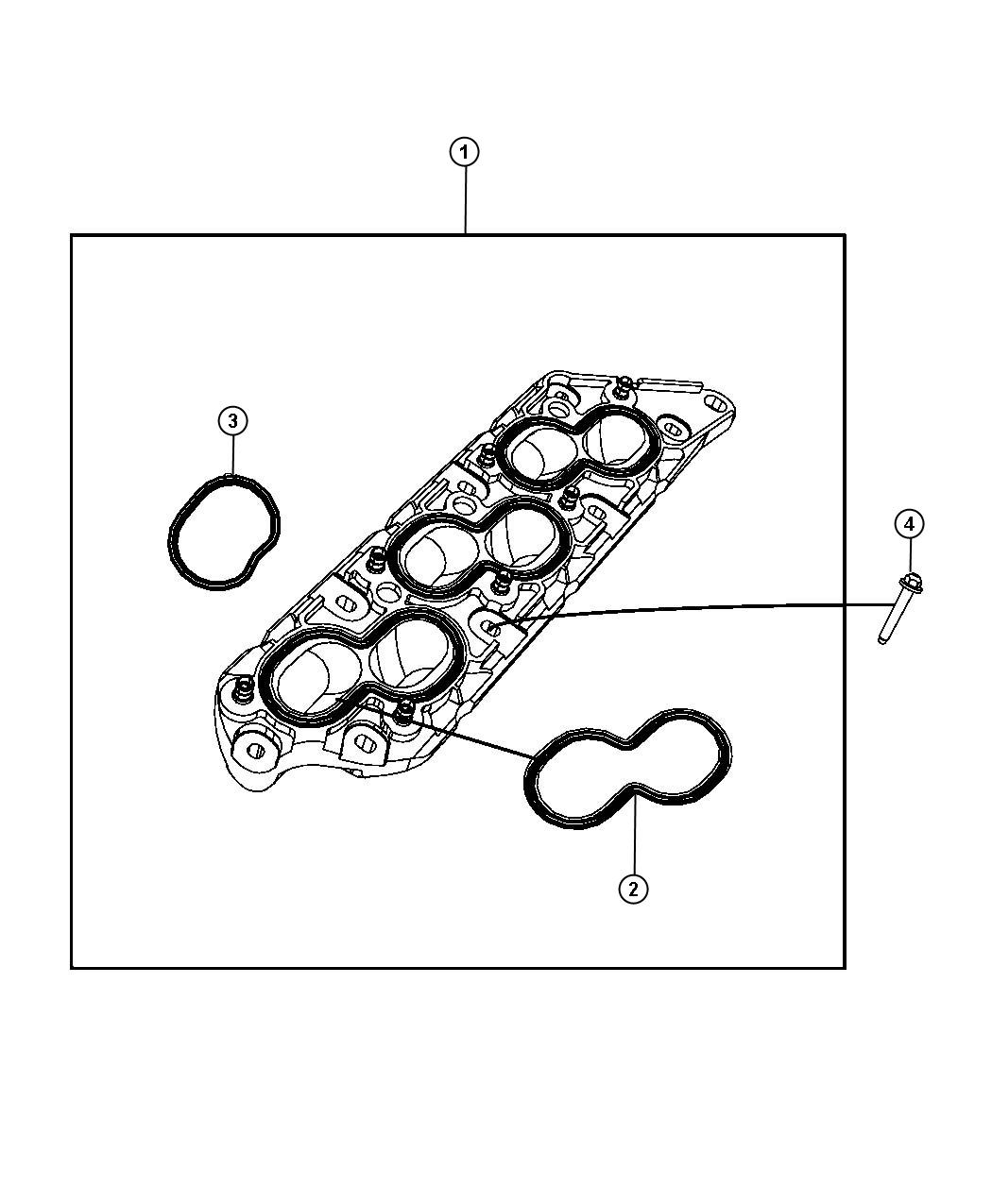 Diagram Lower Intake Manifold 2.7L [2.7L V6 DOHC 24 Valve MPI Engine]. for your 2009 Dodge Journey   