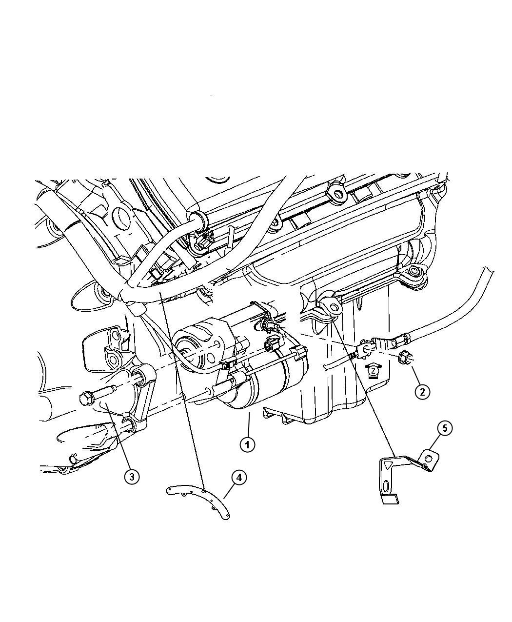 Diagram Starter and Related Parts. for your 2021 Dodge Charger   