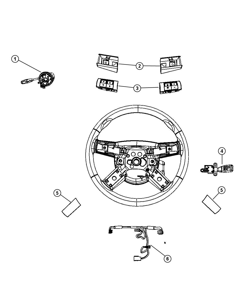 Diagram Switches Steering Column and Wheel. for your Dodge Avenger  