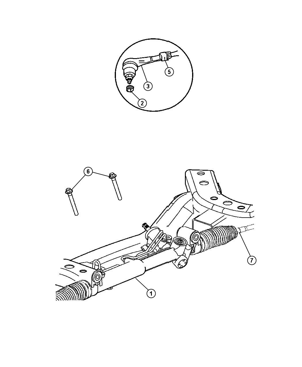 Diagram Gear Rack and Pinion. for your 2007 Chrysler Crossfire   