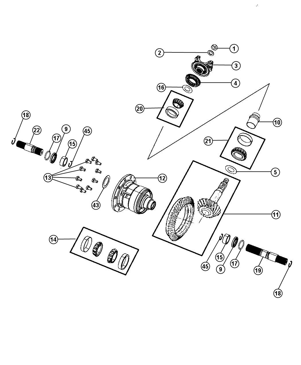 Diagram Differential Assembly. for your 2008 Dodge Viper 8.4L V10 SRT10 COUPE 