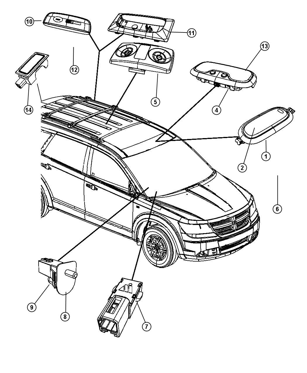 Diagram Lamps Interior. for your 2000 Chrysler 300  M 