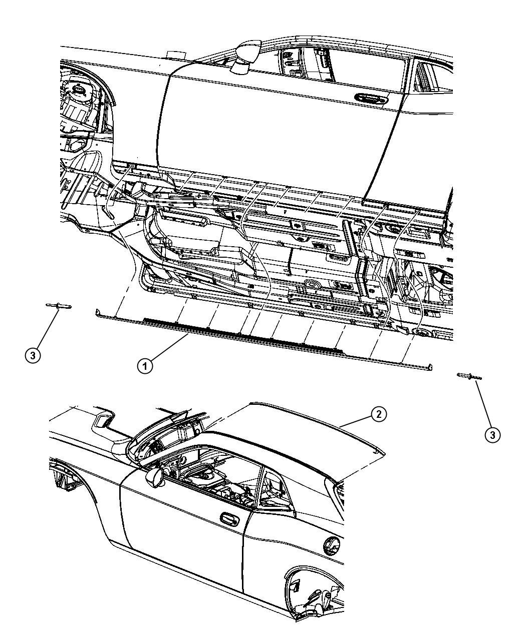 Diagram Exterior Ornamentation. for your Dodge Challenger  