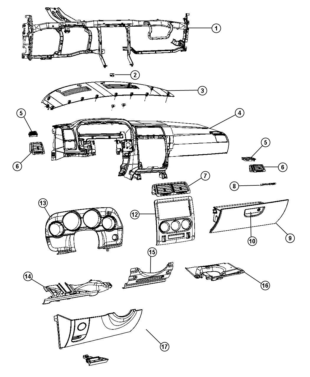 Diagram Instrument Panel and Structure. for your Chrysler 300  M