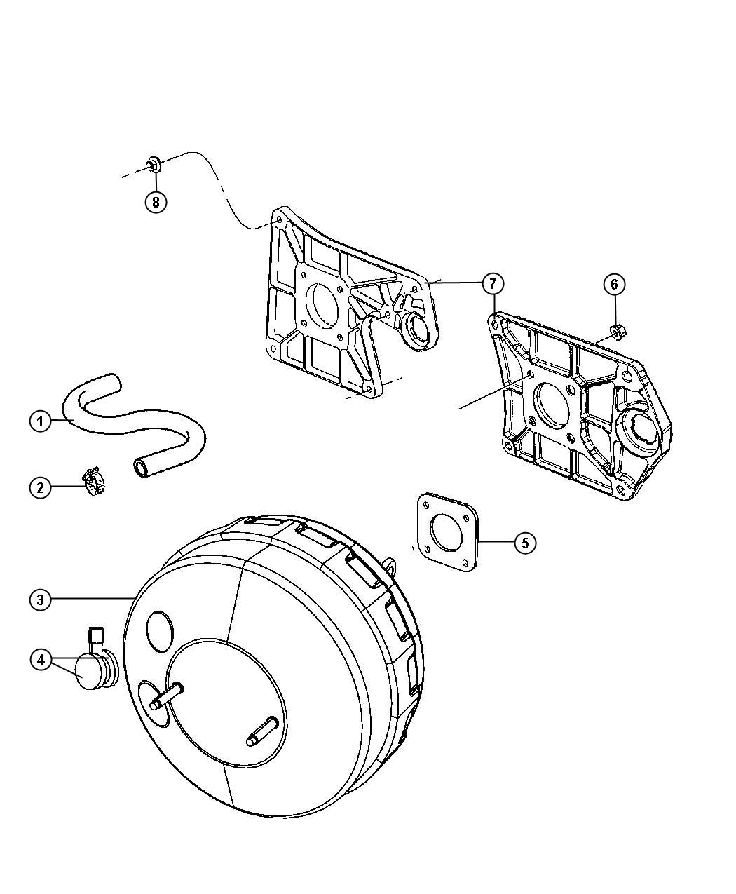 Booster, Vacuum Power Brake. Diagram